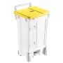 GILAC - Collecteur à pédale 90 L + porte - couvercle jaune