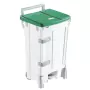 GILAC - Collecteur à pédale 90 L + porte - couvercle vert