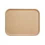 CAMBRO - Lot de 12 plateaux polyester à rebord élevé 457 x 355 Moka moucheté