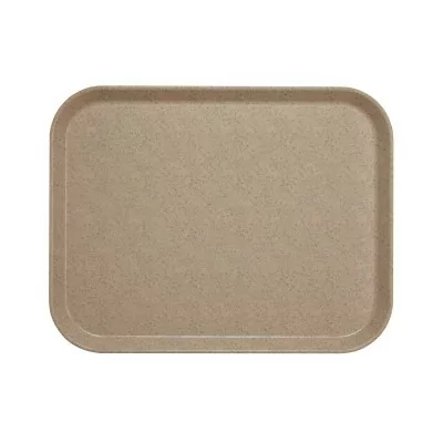 CAMBRO - Lot de 12 plateaux polyester à rebord élevé 457 x 355 Sahara