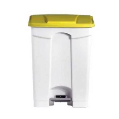 L2G - Poubelle plastique HACCP 90L couvercle jaune