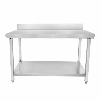 CUISTANCE - Table inox adossée P. 700 mm L. 700 mm