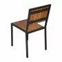 BOLERO - Chaises en acier et acacia (lot de 4)