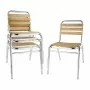 BOLERO - Chaises bistro frêne et aluminium (lot de 4)