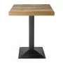 BOLERO - Plateau de table carré effet bois vieilli - 60 cm