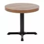 BOLERO - Plateau de table rond 60 cm effet bois vieilli