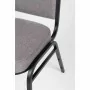 BOLERO - Chaise de banquet avec dossier carré et tissu gris lot de 4