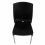 BOLERO - Chaises bistro empilables noires (lot de 4)