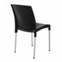 BOLERO - Chaises bistro empilables noires (lot de 4)