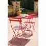 BOLERO - Lot de 2 chaises de terrasse en acier coloré rouges