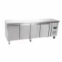 POLAR - Table réfrigérée positive inox 4 portes, capacité 398 L