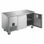 POLAR - Table réfrigérée positive inox 2 portes pleines, capacité 196 L