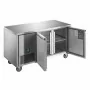 POLAR - Table réfrigérée positive inox 2 portes pleines, capacité 196 L