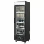 POLAR - Armoire réfrigérée positive avec caisson lumineux série G noire 368 L