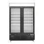 POLAR - Armoire réfrigérée négative avec caisson lumineux série G noire 920 L