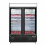 POLAR - Armoire réfrigérée négative avec caisson lumineux série G noire 920 L