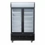 POLAR - Armoire positive 2 portes battantes caisson lumineux série G noire 950 L