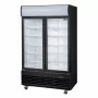 POLAR - Armoire positive 2 portes battantes caisson lumineux série G noire 950 L