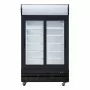 POLAR - Armoire positive 2 portes coulissantes caisson lumineux série G noire 950 L