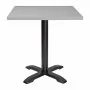 BOLERO - Plateau de table carré en aluminium gris clair 700 mm