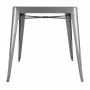 BOLERO - Table carrée en acier gris métallisé bistro 668 mm