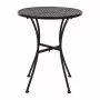 BOLERO - Table de bistro ronde en acier ajouré noire Ø 600 mm