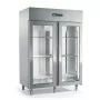 AFINOX - Armoire froide positive cuve inox emboutie GN 2/1 2 portes vitrées 1400 L