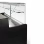 DIAMOND - Vitrine réfrigérée droite noire avec réserve, largeur 2500 mm