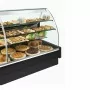 DIAMOND - Vitrine à pâtisserie bombée noire largeur 1400 mm