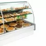 DIAMOND - Vitrine à pâtisserie bombée blanche largeur 2200 mm