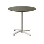 VEBA - Table de bistrot X Cross avec piètement sable + plateau HPL Midnight Marble Ø 70 cm