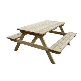 ROWLINSON - Table de pique-nique en bois 1,5 m