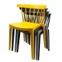 BOLERO - Lot de 4 chaises en prolypropylène Windson jaune foncé