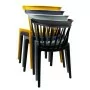 BOLERO - Lot de 4 chaises en prolypropylène Windson jaune foncé