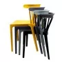 BOLERO - Lot de 4 chaises en prolypropylène Windson jaune foncé