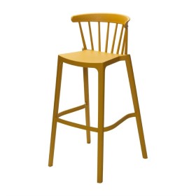 BOLERO - Lot de 4 chaises de bar d'extérieur Windson jaune foncé