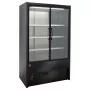 DIAMOND - Vitrine murale libre-service noire portes battantes L. 1800 mm