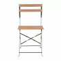 BOLERO - Lot de 2 chaises bistro pliables en lattes, effet bois