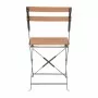 BOLERO - Lot de 2 chaises bistro pliables en lattes, effet bois