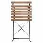 BOLERO - Lot de 2 chaises bistro pliables en lattes, effet bois