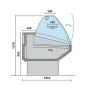 AFI - Vitrine bombée froid statique avec réserve 1500 x 1054 mm