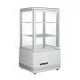 AFI - Vitrine 4 faces vitrées double vitrage 58 L blanche