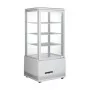 AFI - Vitrine 4 faces vitrées double vitrage 78 L blanche