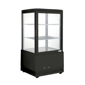 AFI - Vitrine 4 faces vitrées double vitrage 58 L noire