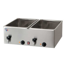 L2G - Bain-marie électrique 2 cuves GN 1/1 avec robinet de vidange