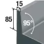 DIAMOND - Déclassé - Meuble inox 2 portes battantes avec dosseret L.800 mm P. 700 mm