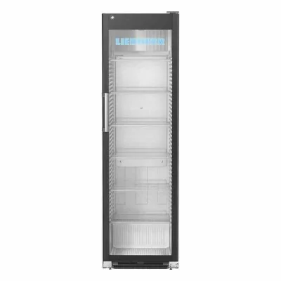 LIEBHERR - Armoire positive avec display, noire, porte vitrée, 441L