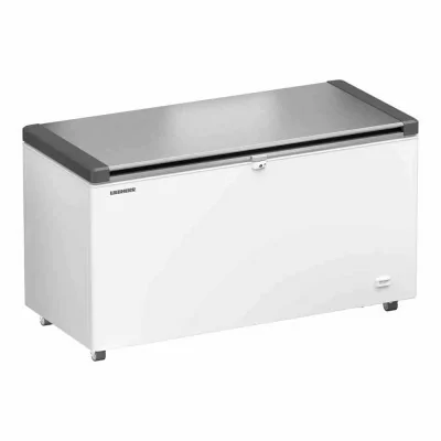 LIEBHERR - Conservateur coffre professionnel, couvercle inox, 404L